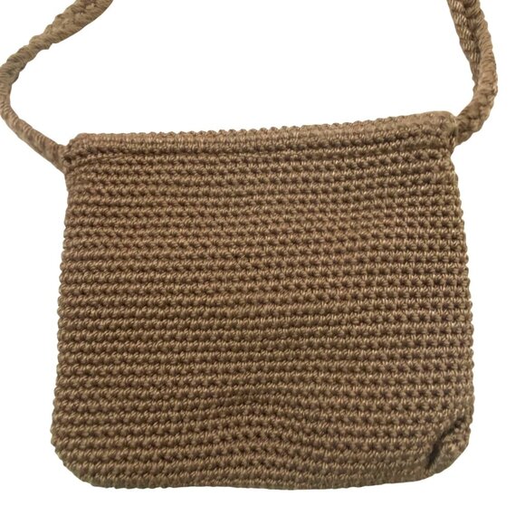 The Sak Small Crossbody Crochet Bag Purse Taupe Brown Fall Color Boho Hippie - Picture 3 of 6
